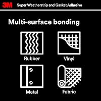 Vista 8 de 3M, 08581, tubo de adhesivo negro tipo burlete, superresistente, 2 onzas.