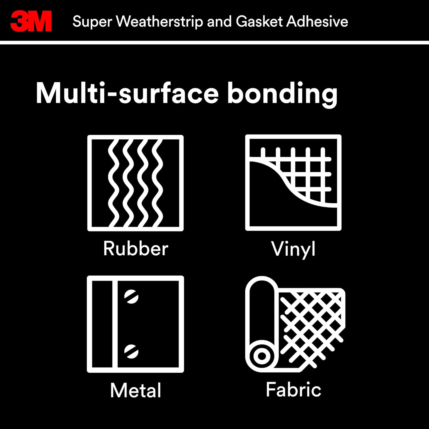 3M Black Weatherstrip Adhesive, 08011, 5 fl oz, 1 Per Pack