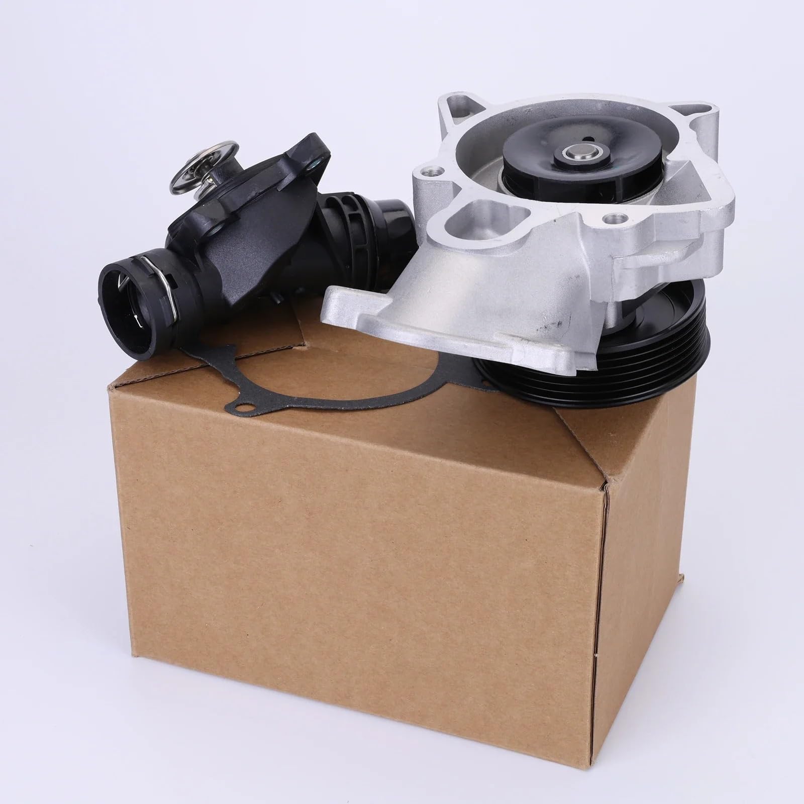 Układ chłodzenia silnika Pasuje do BMW E91 E60 E83 E70 Pompa wodna + zespół termostatu 11517805810 + 7787113 OBUDOWA TERMOSTATU