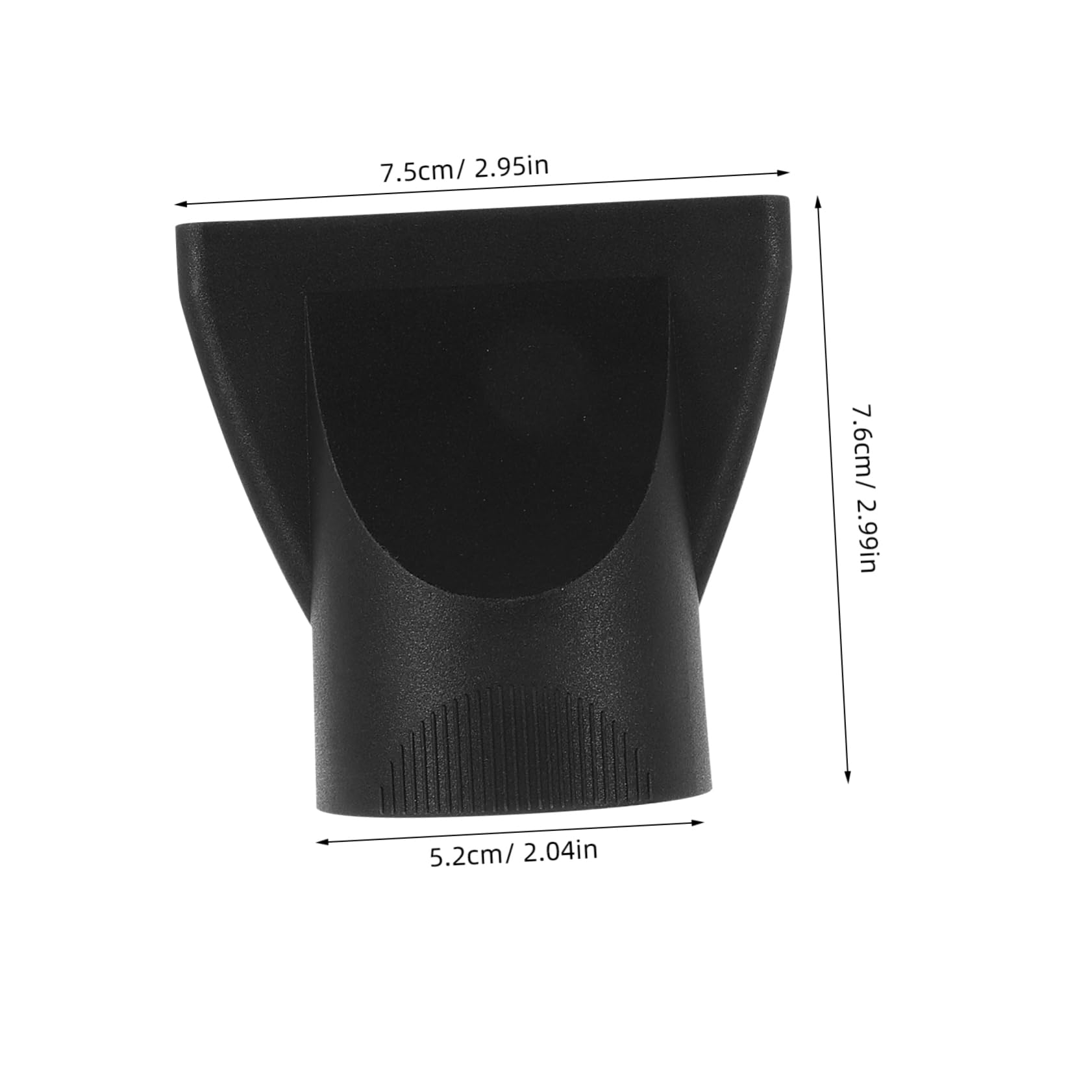 FRCOLOR 2pcs Universal Hair Dryer Nozzle Attachment Concentrator and Curly Hair Diffuser Tips for Blow Dryers Salon Styling Accessories Black