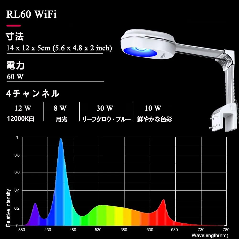 Amazon.co.jp: PopBloom水槽ライト-2024年3世代 RL60 タイマーと表示