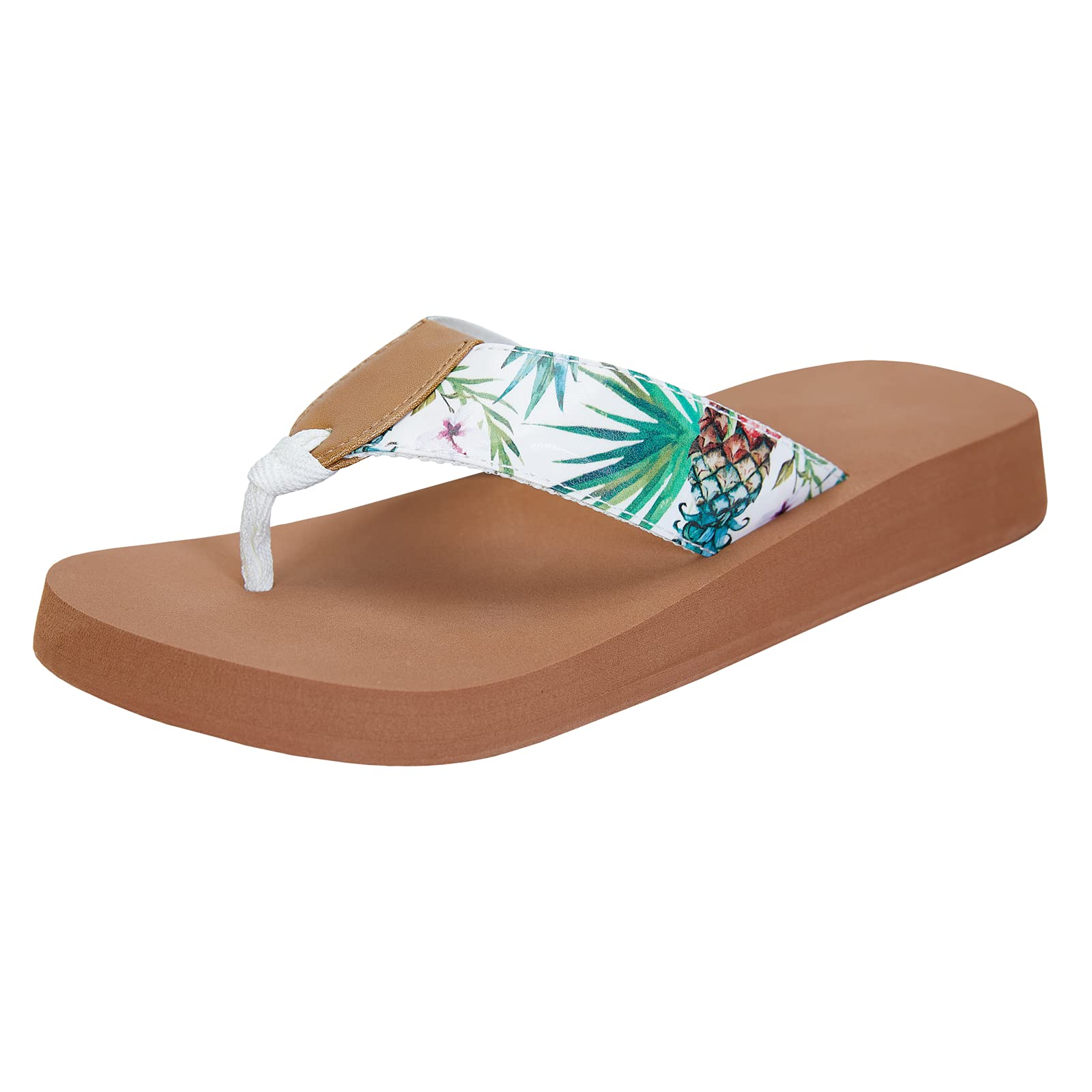 NCWomens flip flops on vocation/beach Comfort Thong Style Flip Flops Sandals for Women,Low Base. (White, numeric_38)