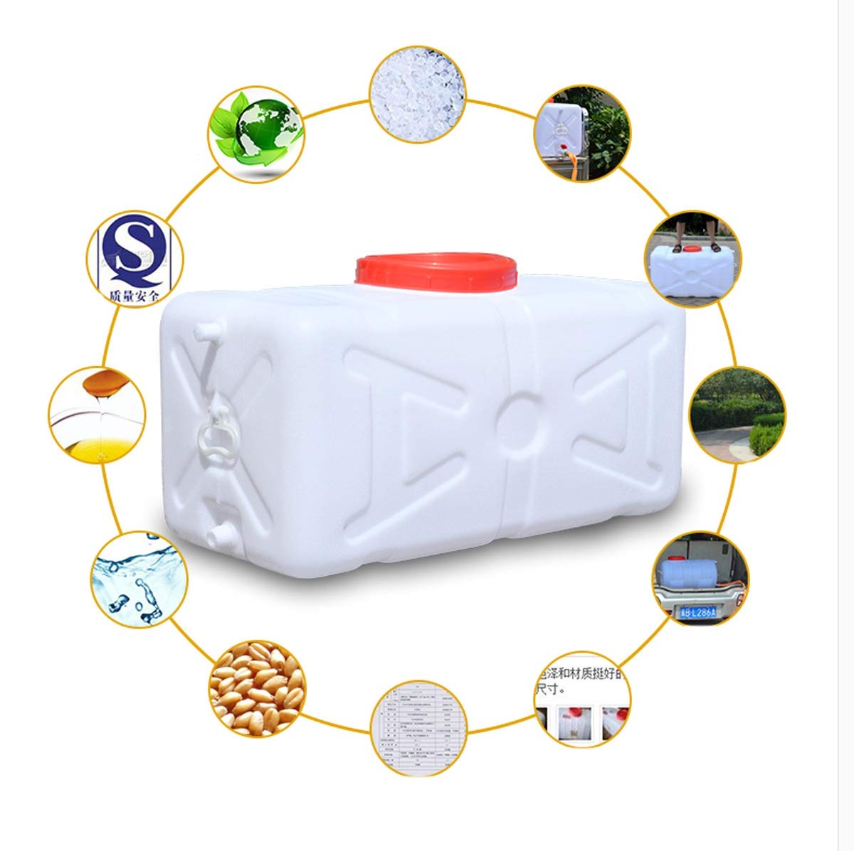 Secchio di stoccaggio dell'Acqua Portatile, Tanica Deposito d'Acqua Contenitore Acqua con Rubinetto Viaggi All'aperto Secchio d'Acqua Trasportatore d'Acqua Serbatoio di Acqua Portatile（25L）