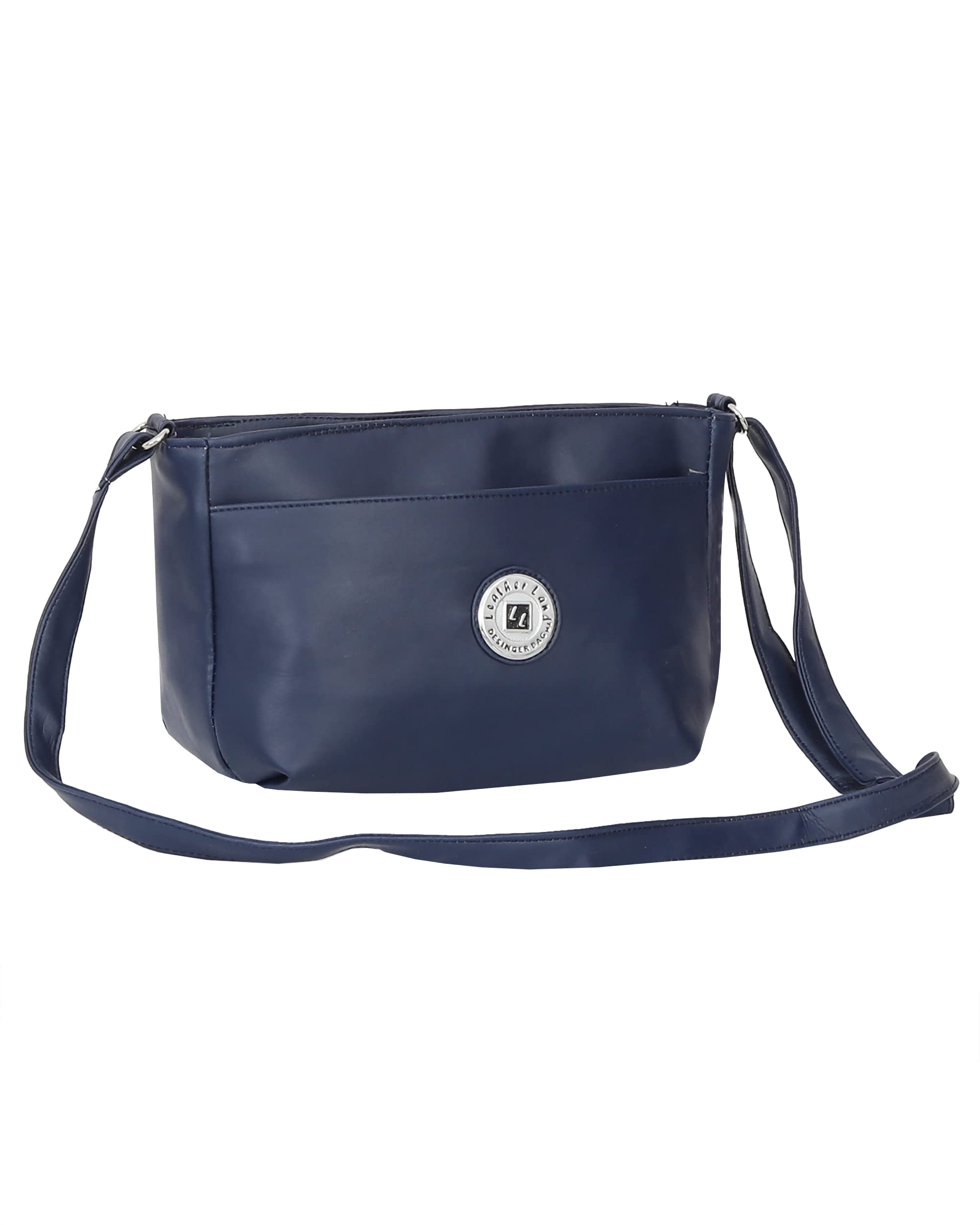 Leather Land Women Casual Leatherette Sling Bag (Navy Blue) (B0BD8C5JGX) Amazon Price History, Amazon Price Tracker