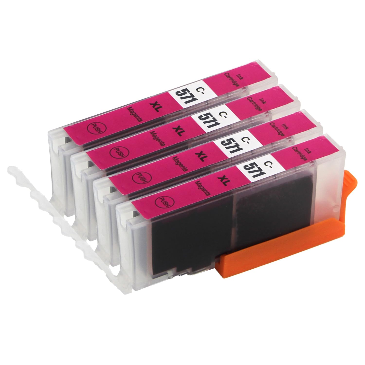 Go Inks 4 Magenta Cartridges to replace Canon CLI-571M Compatible/non-OEM for PIXMA Printers