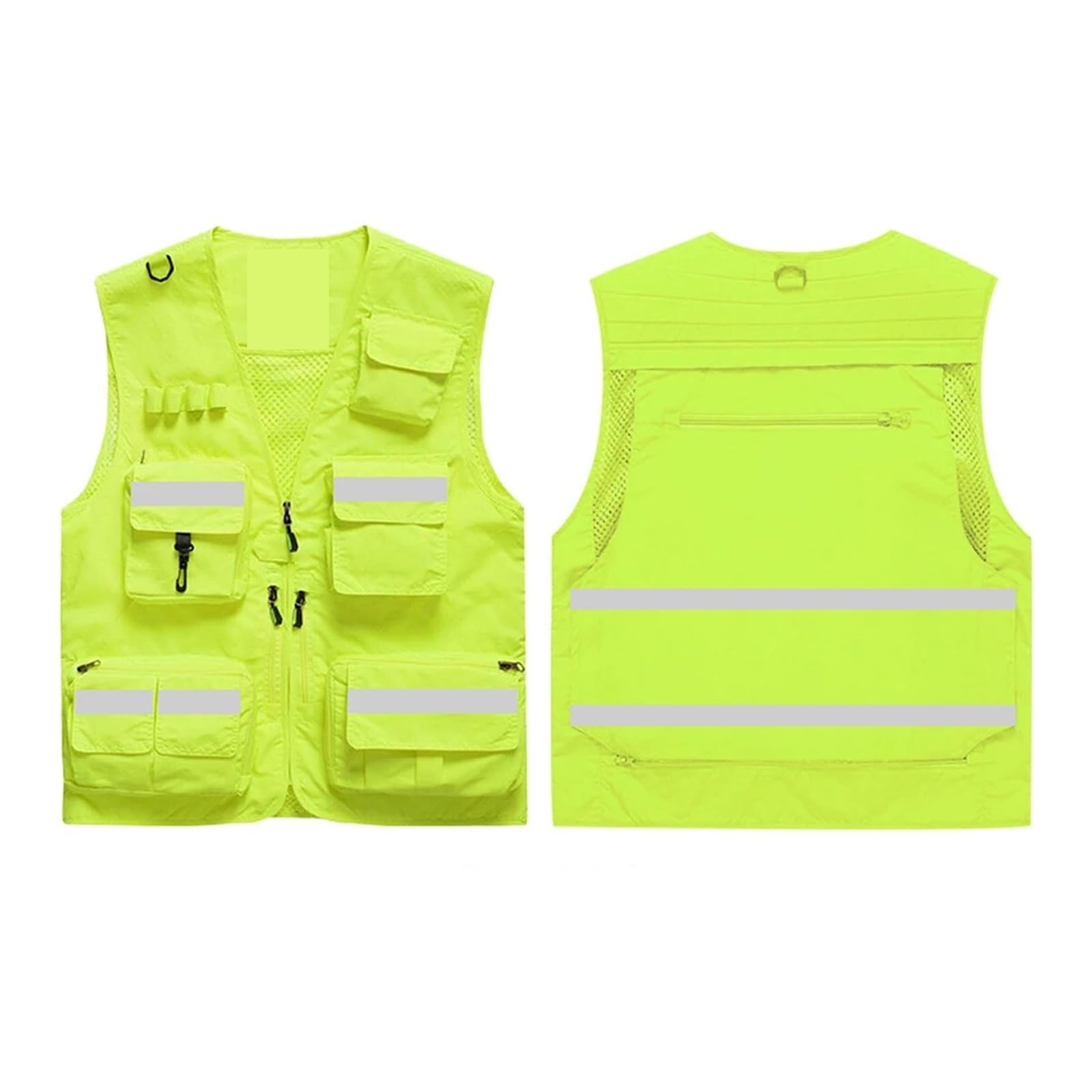1 chaleco de seguridad de alta visibilidad con múltiples bolsillos, chaqueta de trabajo reflectante for emergencias, voluntarios, construcción y trabajo al aire libre(Type 1-Yellow,4XL)