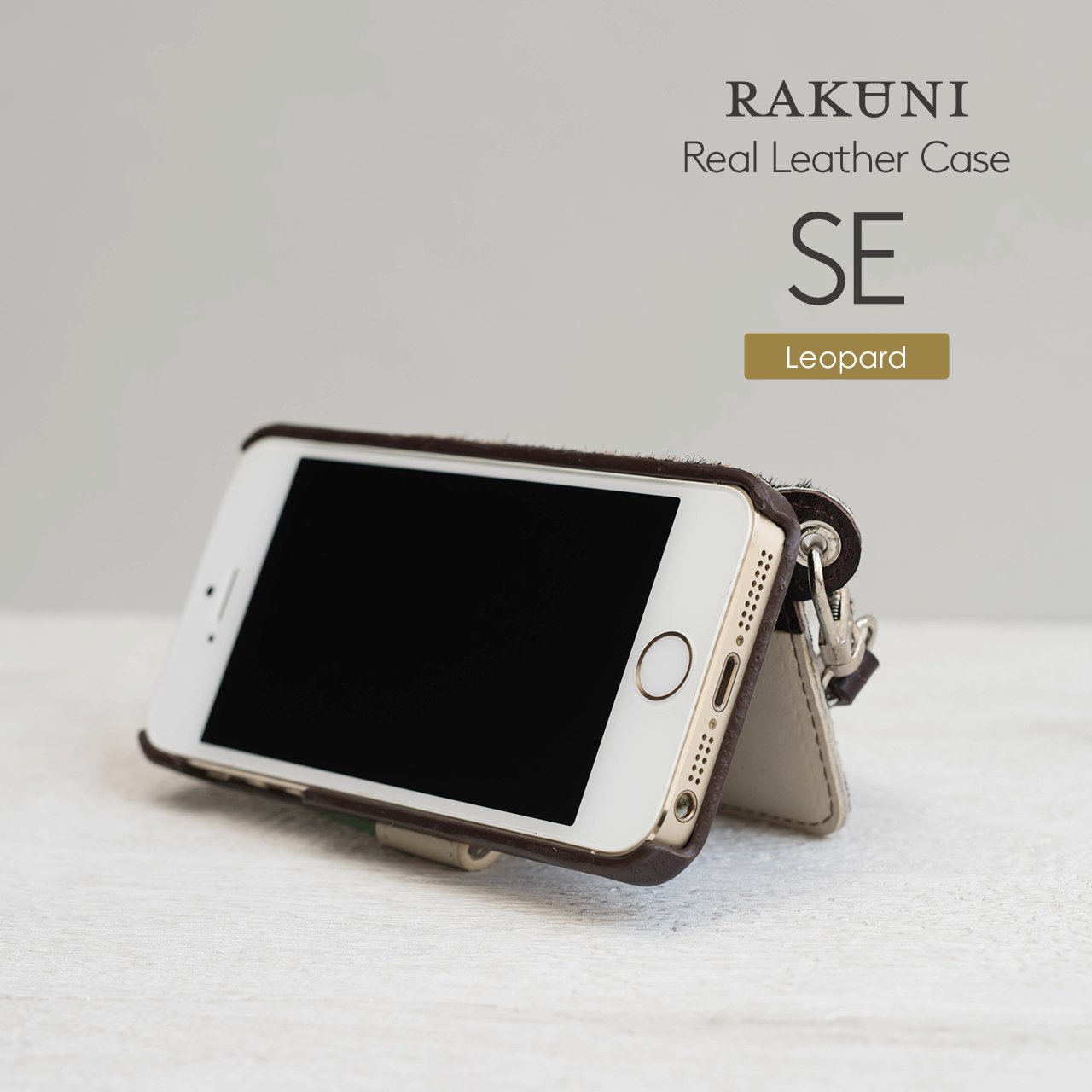 Amazon.co.jp: RAKUNI Leather Case for iPhone SE / 5s / 5(レパード