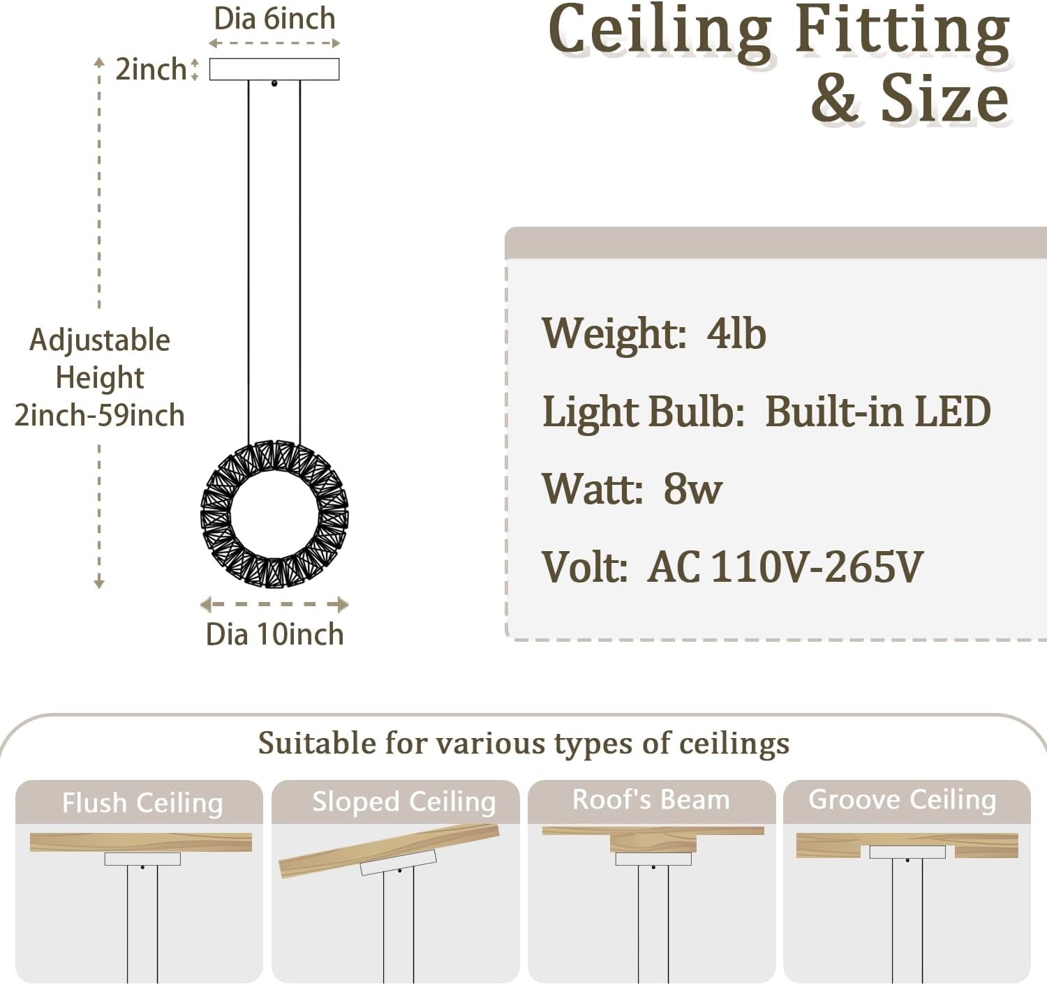 Kitchen Island Mini Light Fixture 1-Light Modern Led Crystal Pendant Light Gold Ring Chandelier for Dining Room Living Room Kitchen Bedroom Bar