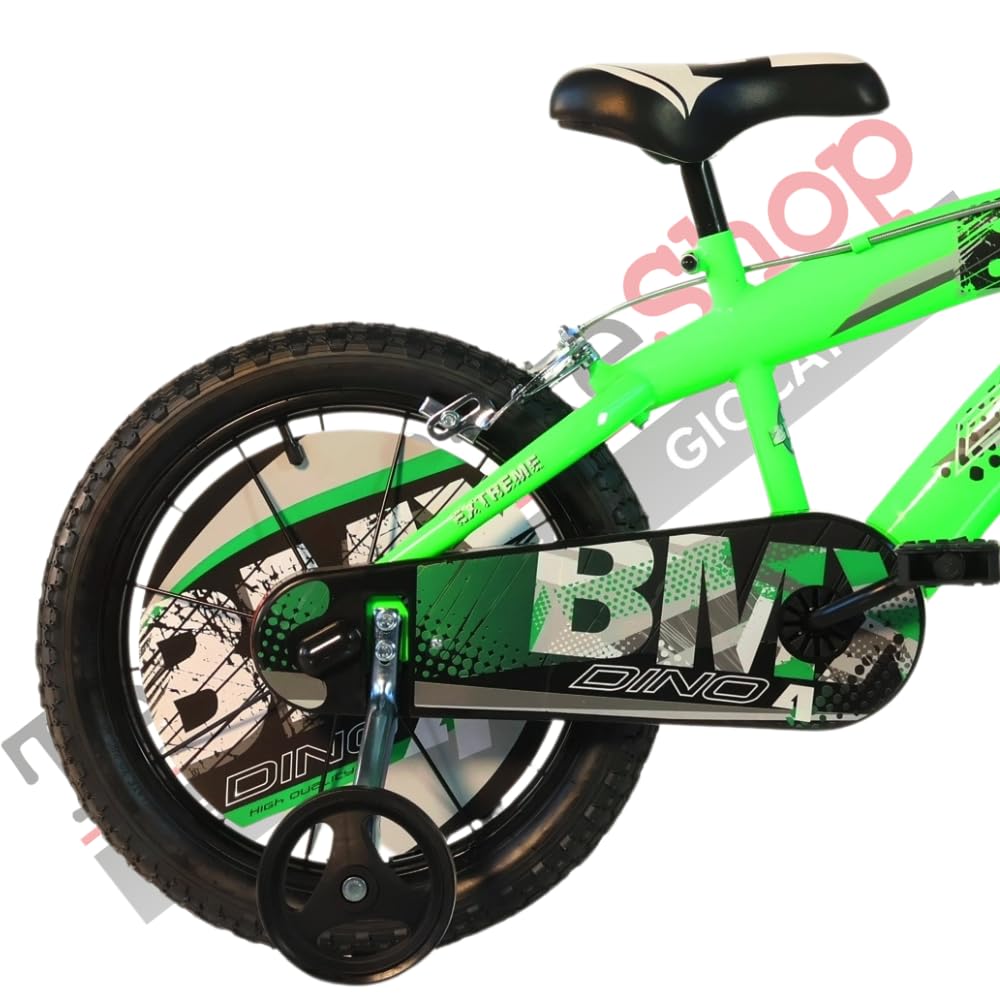 Bicicleta Niño BMX Dino Bikes 12-14-16 Pulgadas Negro/Verde