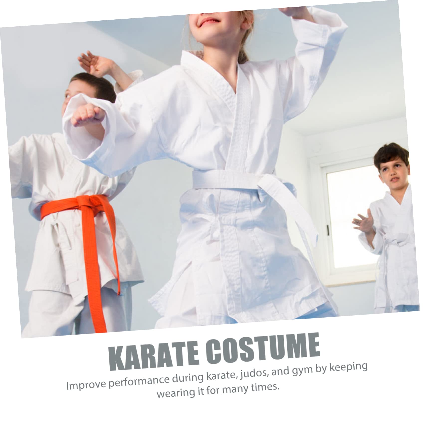 Kimono de Karaté Adulte et Adolescent, Tenue D’entraînement Blanche en Mélange de Coton, Confortable et Élastique pour Arts Martiaux