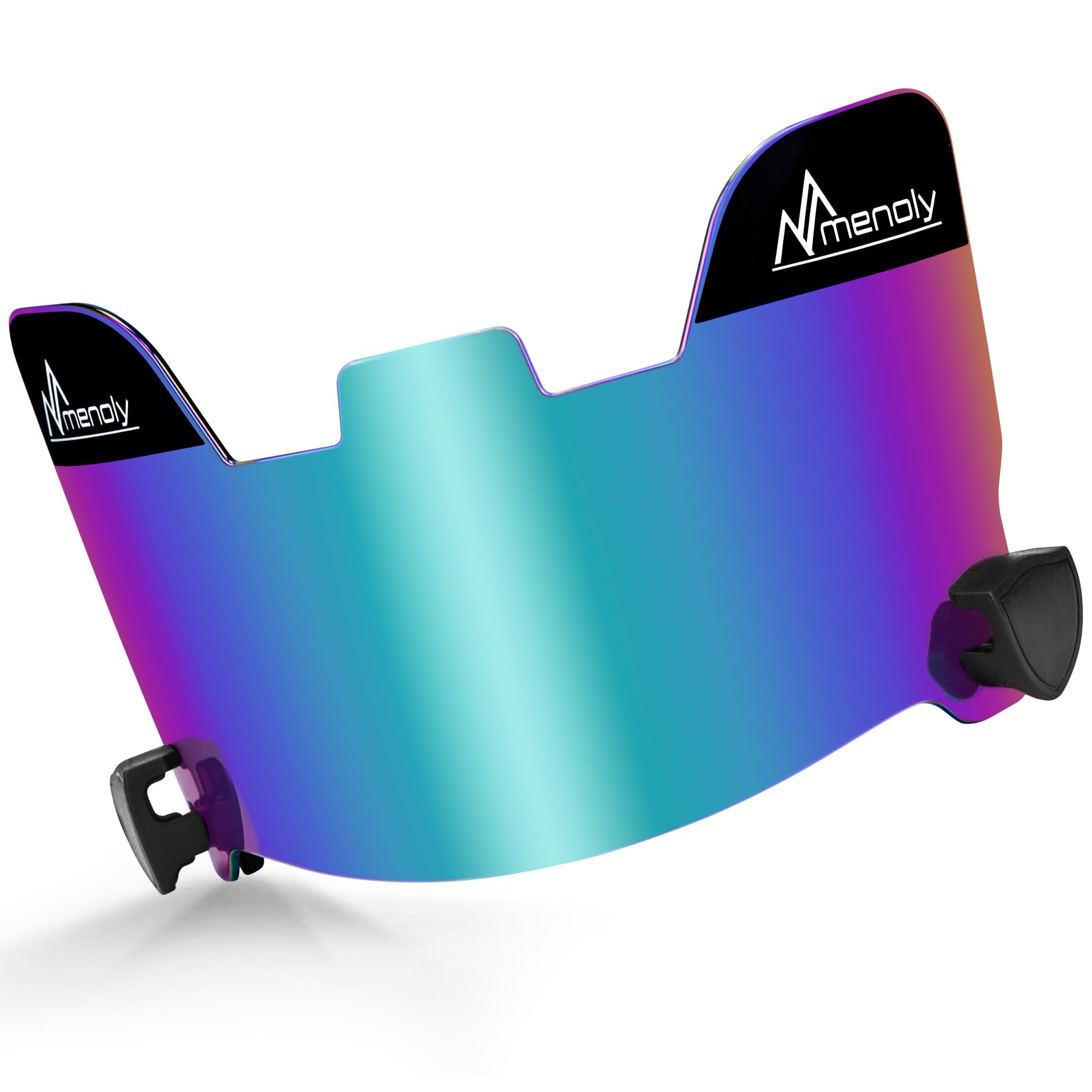 MENOLY Football Accessories Visor, Youth Adult Football Helmet Viosor with Clips and Cleaning Cloth, Scratch Resistant, UV Block, Facial Protection Visor for Football Helmet