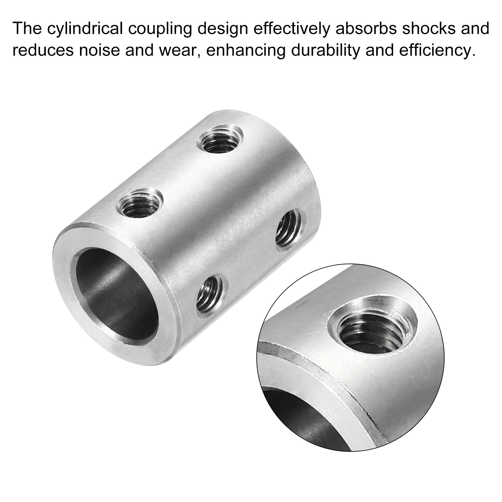 MECCANIXITY Acoplamiento de tornillo rígido de 8 mm a 8 mm, conector de acoplamiento de eje de 22 mm de largo x 14 mm de profundidad, juego de acoplamiento rígido para impresoras 3D, codificador de