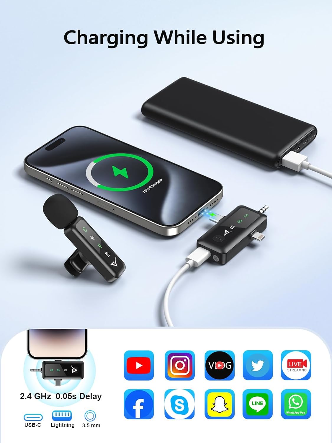 New Year Sale Velomax Wireless Mic For Youtubers, Video Recording, Streami... 4 New Year Sale Velomax Wireless Mic For Youtubers, Video Recording, Streami...