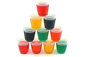 50 Pack EZ-Squeeze Jello Shot Cups with Lids