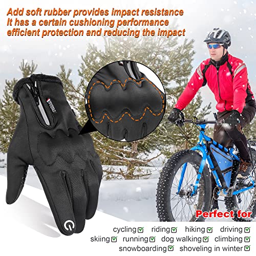 Wtactful A92-BLACK-L Water Repellent Windproof Winter Warm Gloves Thermal Anti-Slip thumb #3