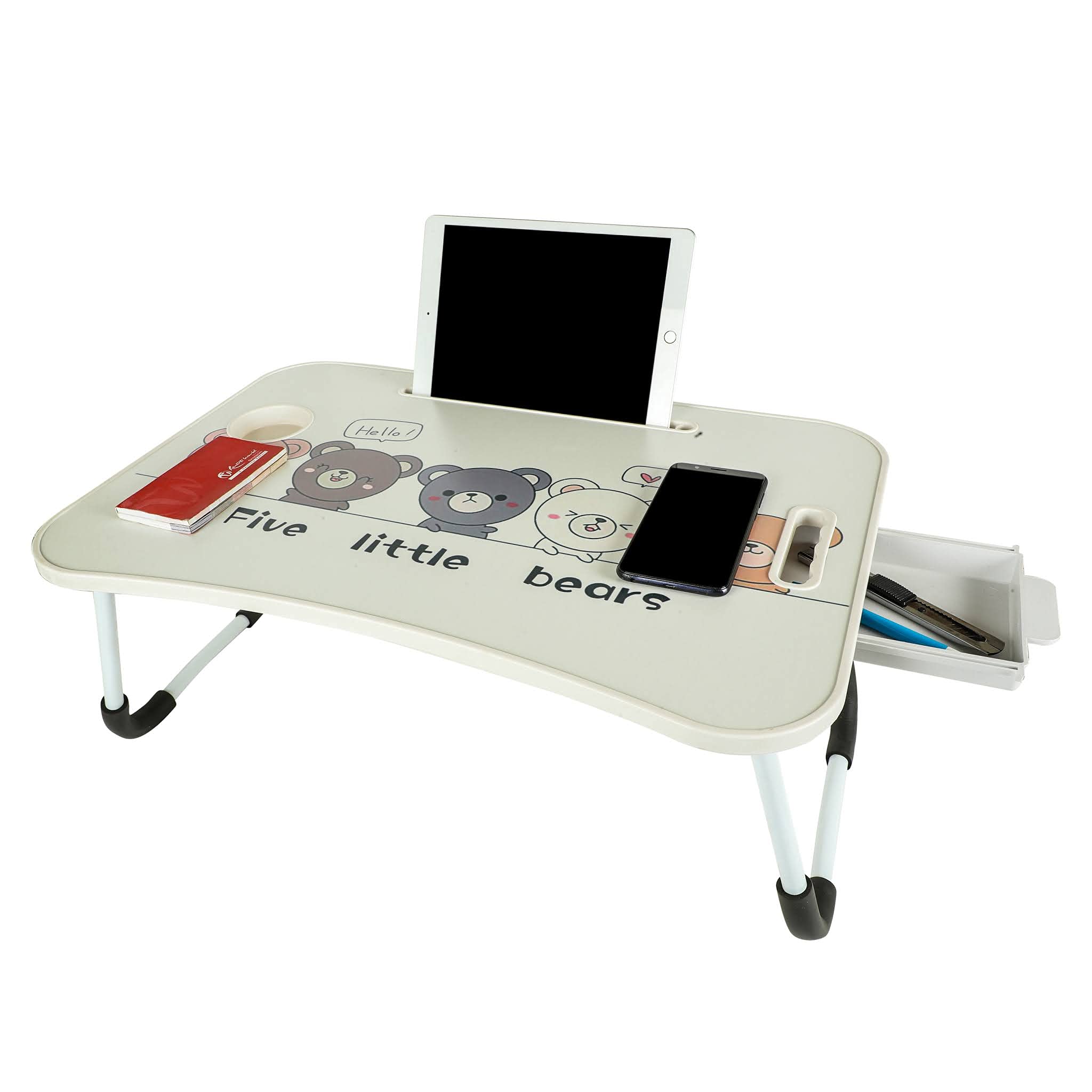 Multi-Purpose Laptop Table with Drawer, Bed Table, Wooden Foldable Bed Table, Lap Desk, Study Table, Portable Table (B0CCB689CX) Amazon Price History, Amazon Price Tracker