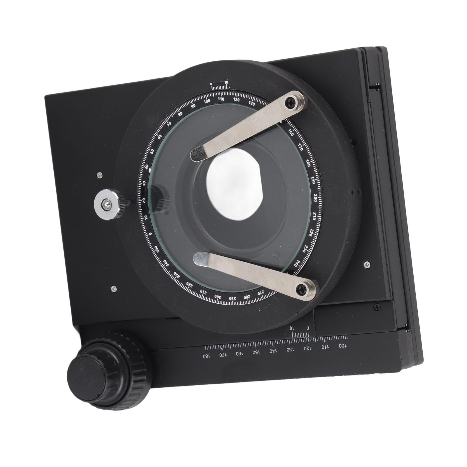FTVOGUE Microscopio X Y Plataforma de Microscopio de Aleación de Etapa Móvil con Lente de 3,7 Pulgadas Recorrido de 60 X 55 Mm Escala de 1 Mm para Estéreo Cámara Industrial Medición de Laboratorio
