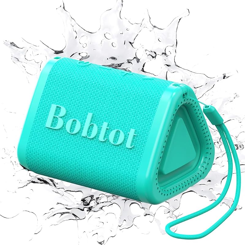 Portable Bluetooth Speaker 5W, IPX7, Green | TWS Pairing, 15H Playtime, Small Size, Loud Sound with Dual Bass for Outdoor, Shower, Party, Camping, Travel