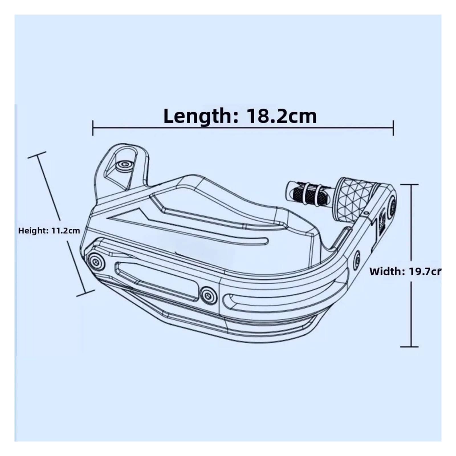 Paramani per moto Paramano per veicolo elettrico, maniglia modificata per parabrezza, paramano per moto, resistente alla pioggia | Standard no plug
