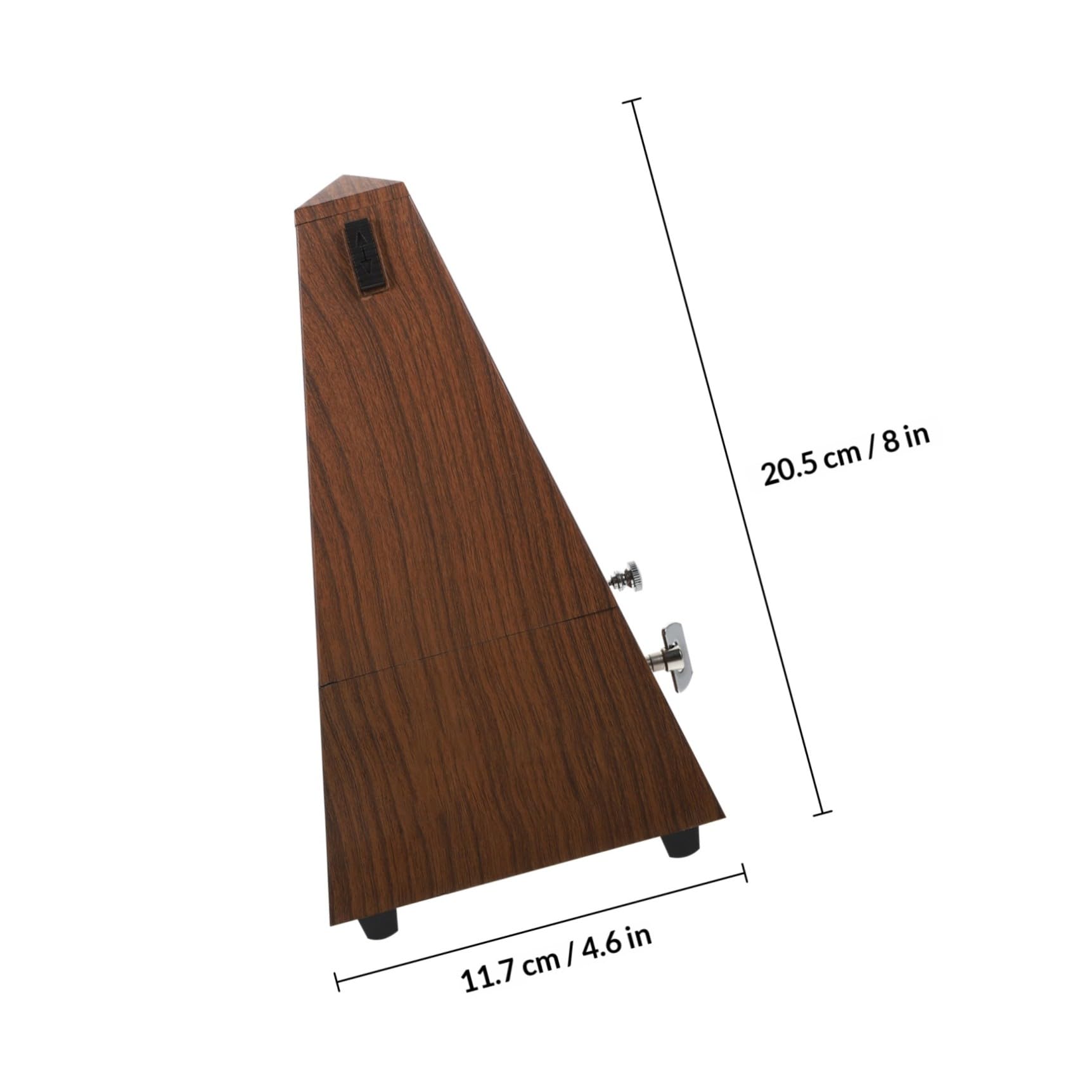 Metrónomo Mecánico Portátil de Torre para Instrumento Musical | Color Coffee, Metal y Abs, Diseño Tres Puntos Antideslizantes, Rango Amplio de Pulso y Ritmo Preciso
