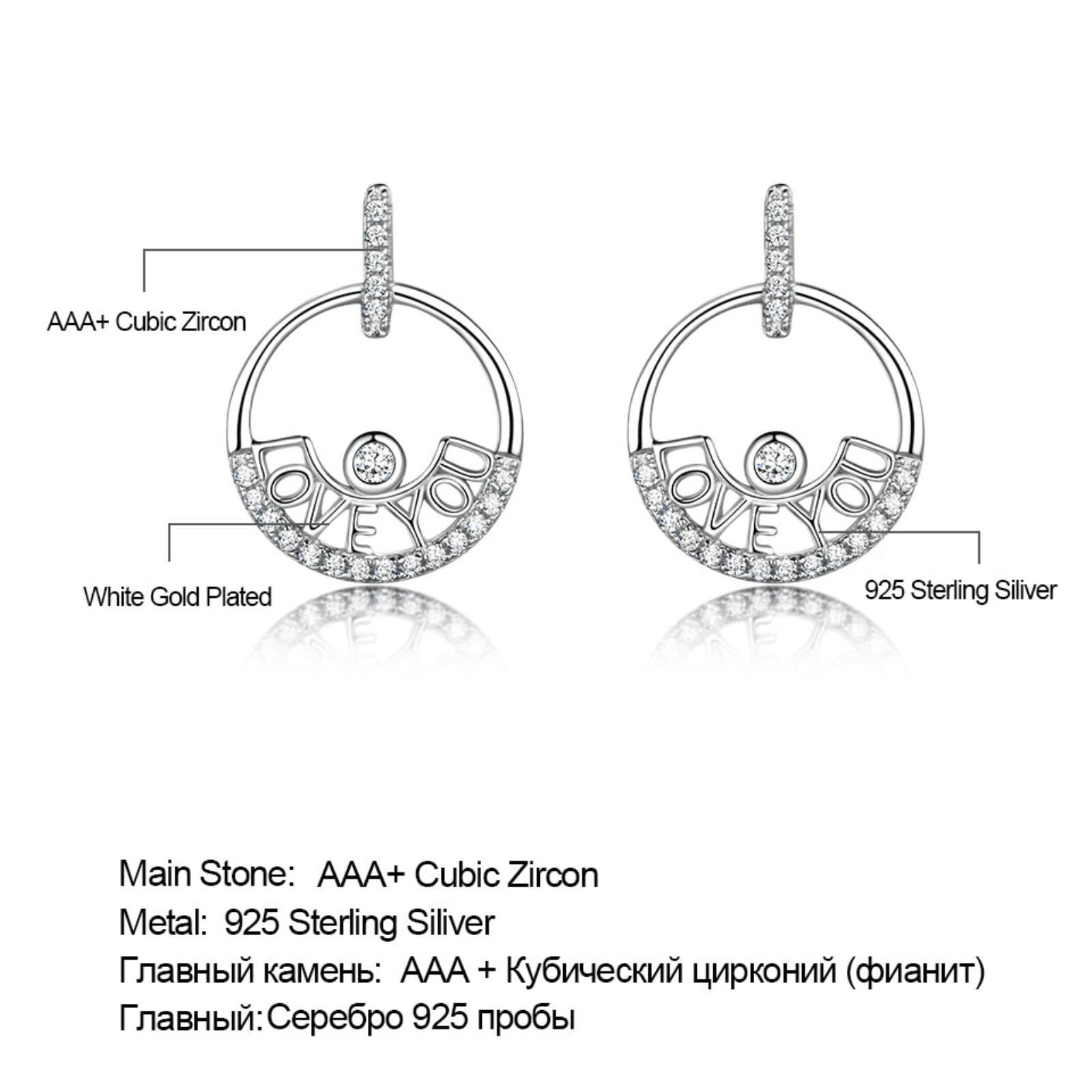 LOKILOKI Orecchini A Cerchio con Diamanti alla Moda in Argento Sterling 925 Massiccio per Le Donne Orecchini da Sposa di Lusso per Feste di Moda di Amore per Le Donne novità!
