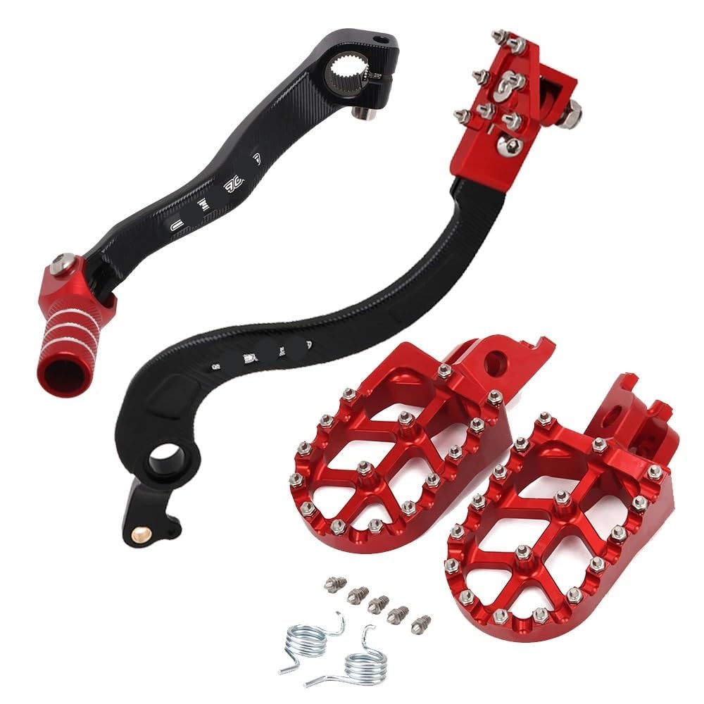 CWDQYNLG Kick Start Crank Motorcycle Gear Shift Foot Lever Pegs Rest Footrests Pedals Footpegs for CRF250R 2004 2005 2006 2007 2008 2009