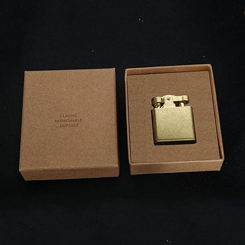 Miniatura 8 de Ambrogio.L Encendedor de aceite, rueda de pedernal recargable, encendedor de cigarrillos de metal vintage para hombres, aceite no incluido