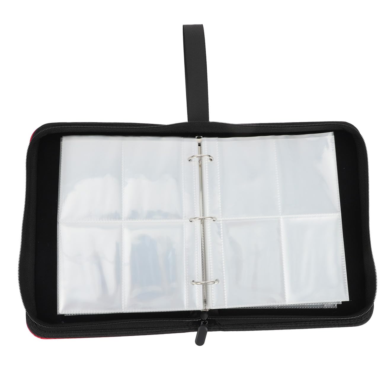 Álbum de Tarjetas Coleccionables Rojo de Pu con Bolsillos