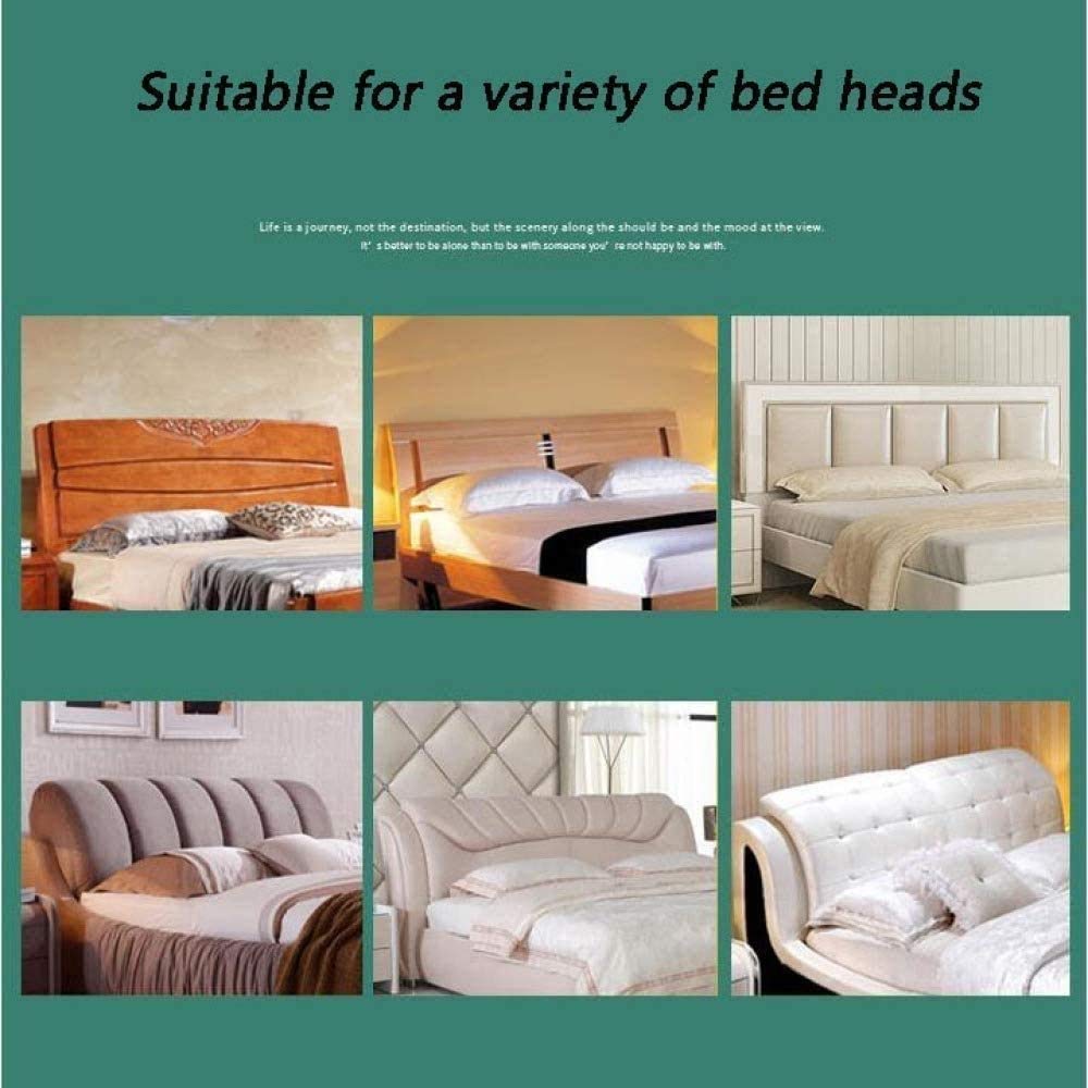 Housse De Tête De Lit Extensible En Velours - A22 - Gris - Taille 140-160cm - Maison