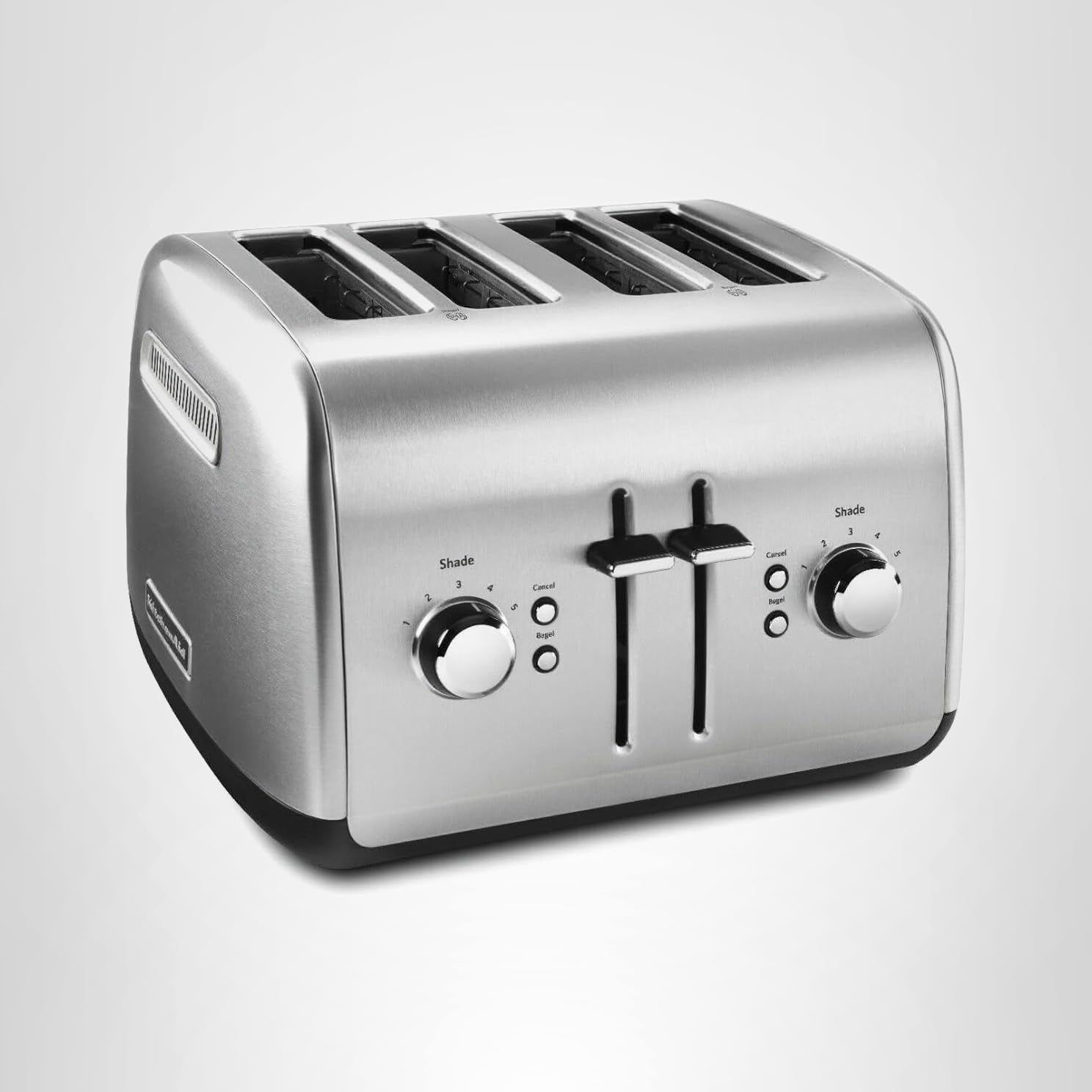 KitchenAid ステンレススチール トースター KitchenAid Four Slice Metal Toaster with Manual Lift in Brushed