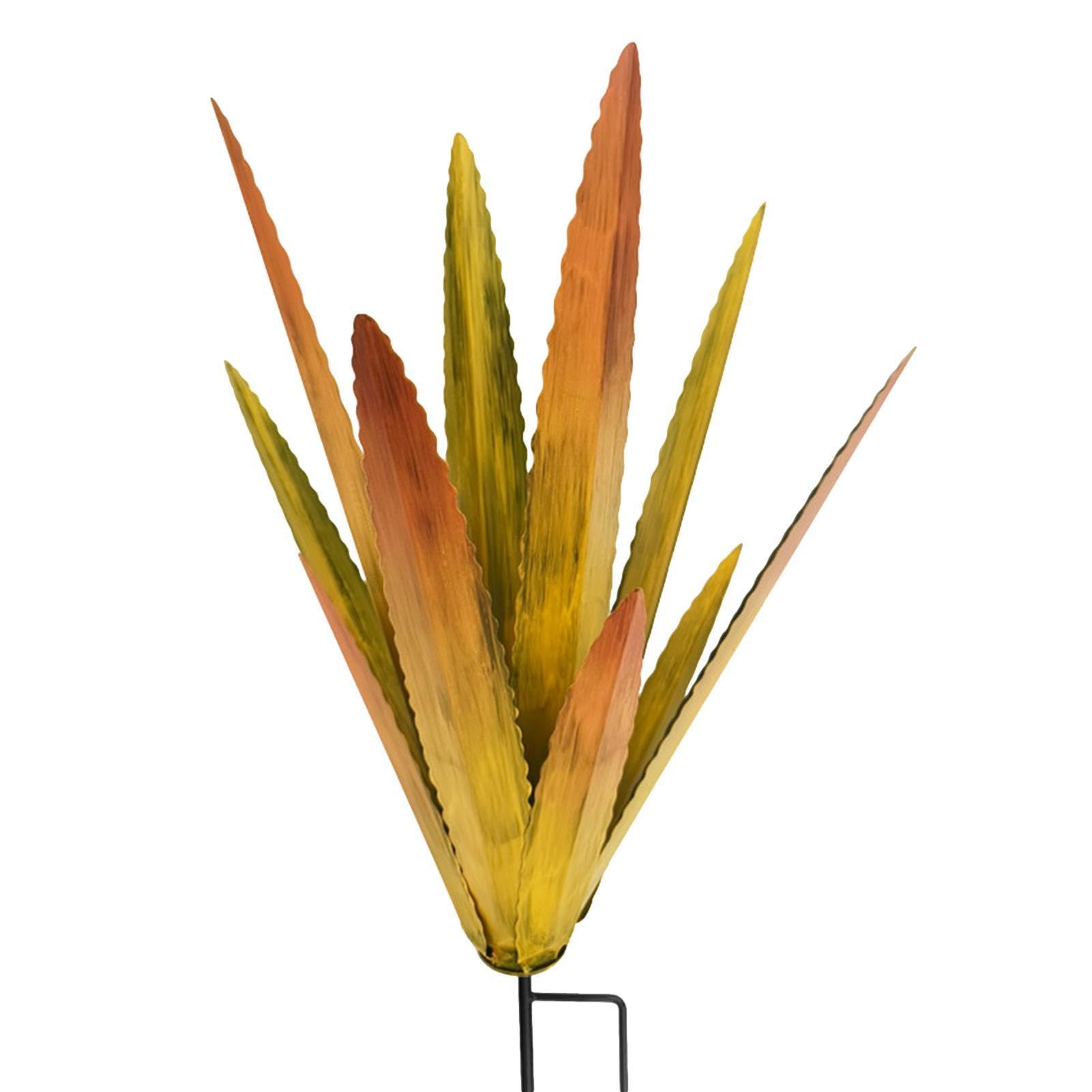 Rurunklee Tequila Rustic Sculpture 17.7" Metal Agave Plant Home Decor Rustic Hand Painted Metal Agave Garden Ornaments Outdoor Decor Figurines Home Yard Decorations Stakes Lawn Ornaments