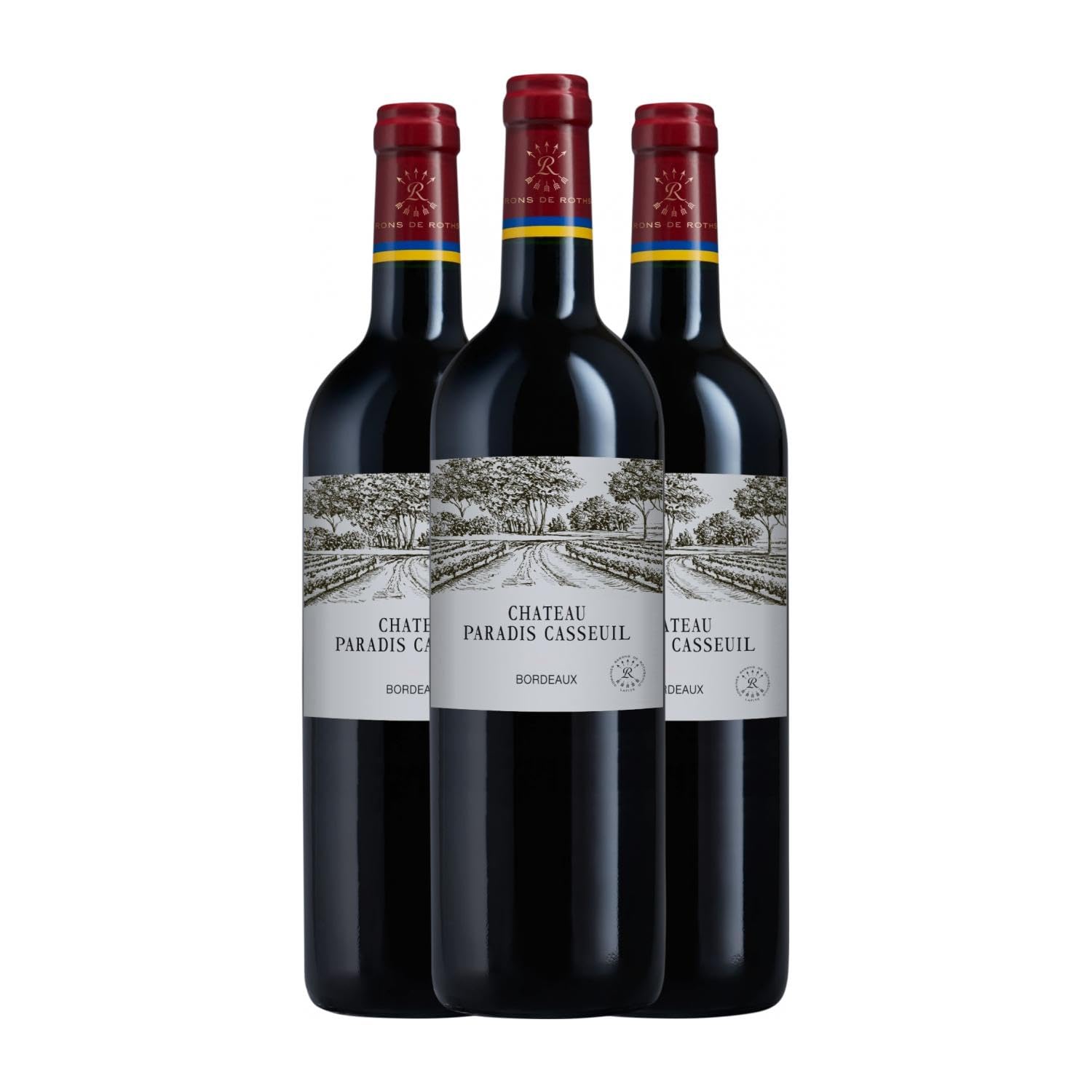 Château Lafite-Rothschild Château Paradis Casseuil Bordeaux 75 cl Rotwein (Karton mit 3 Flaschen von 75 cl)
