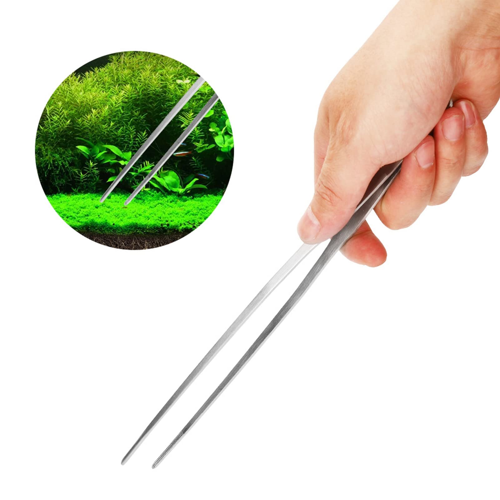 Acquario Aquascape Kit di Strumenti Kit di Strumenti per Acquario Accessori per Acquari in Acciaio Forbici in Acciaio Pinzette Spatola Strumenti per Terrari Set con Custodia per Acquario Acquario 6