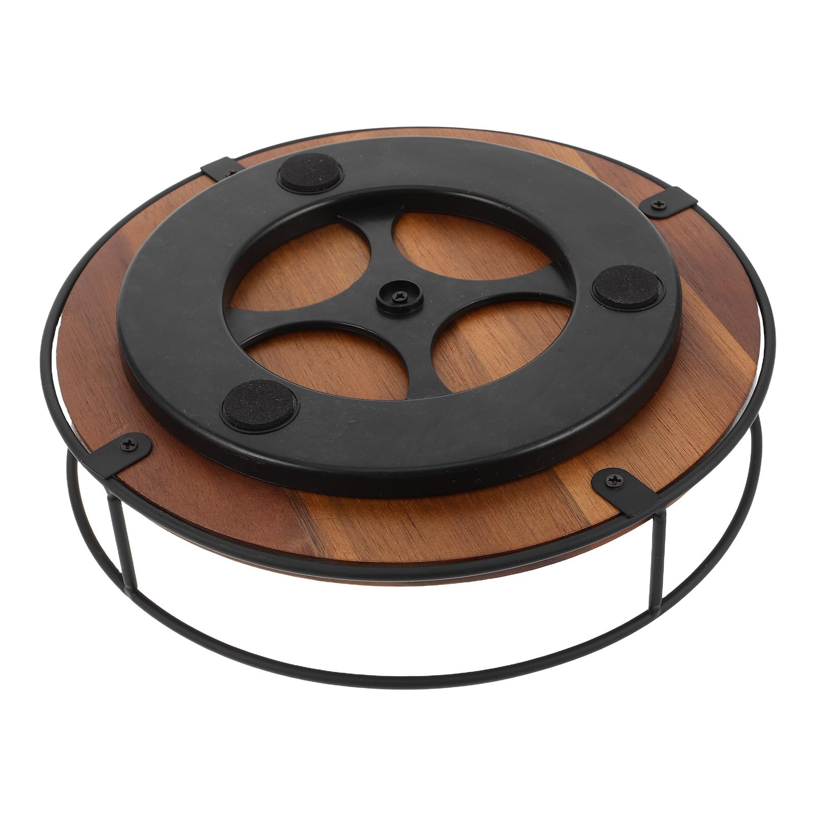 Plato Giratorio y Acabado Natural de Madera Redondo para Especias Diseño Elegante Organizador Versátil y Ahorra Espacio para Cocina y Gabinete