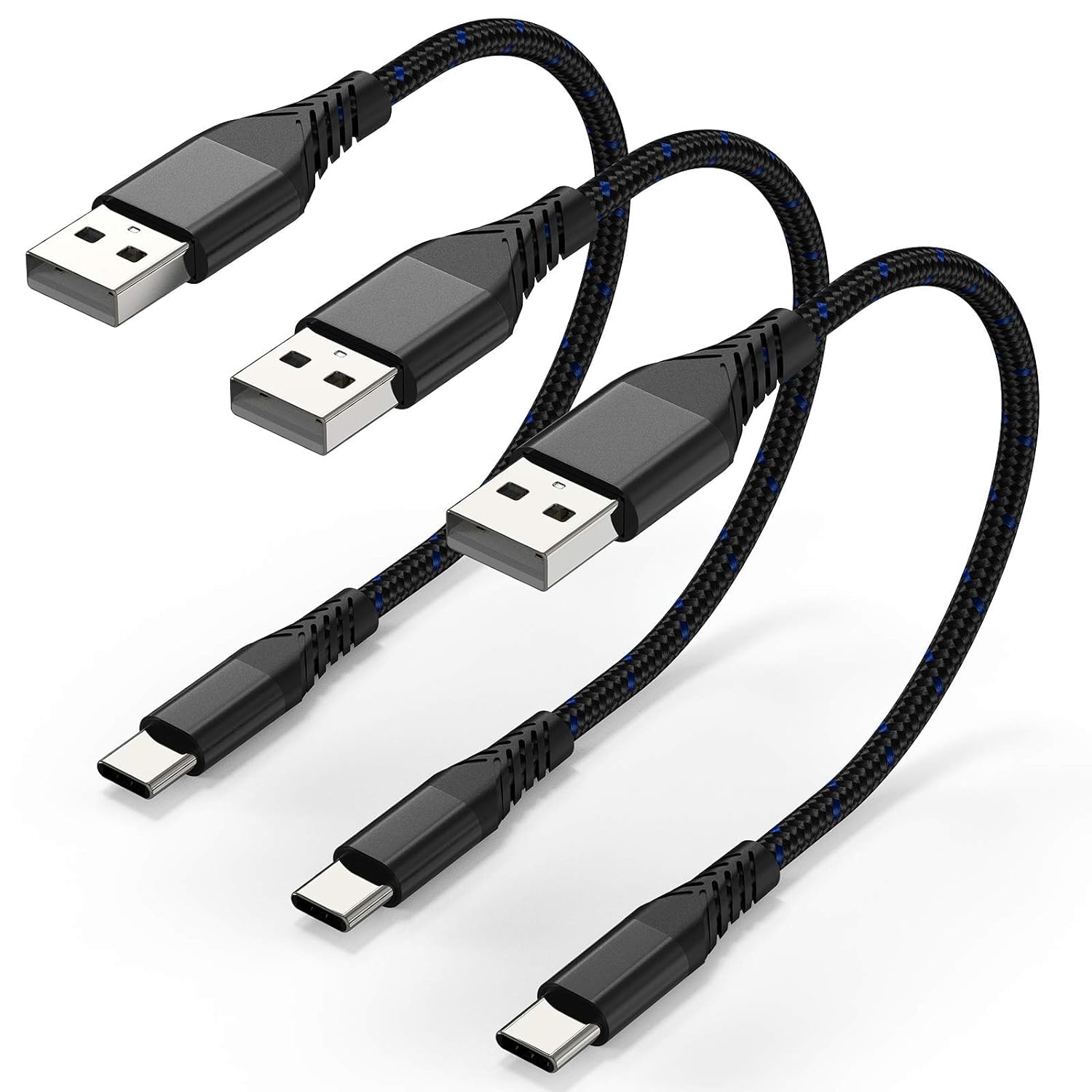 Photo 1 of [Apple MFi Certified] Short iPhone 17 Charging Cable for PowerBank, 3Pack 8 Inch USB-A to Type-C USB-C Charger Cord for iPhone Nylon Braided Fast Charging Data Syncing Cable for iPhone/iPad/Airpods