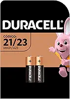 Duracell Pilha Alcalina MN21/A23/V23GA Com 2 Unidades – Ideal para Controles de Portão e Chaves de Carro