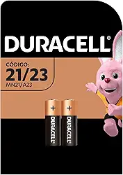 Duracell Pilha Alcalina MN21/A23/V23GA Com 2 Unidades – Ideal para Controles de Portão e Chaves de Carro