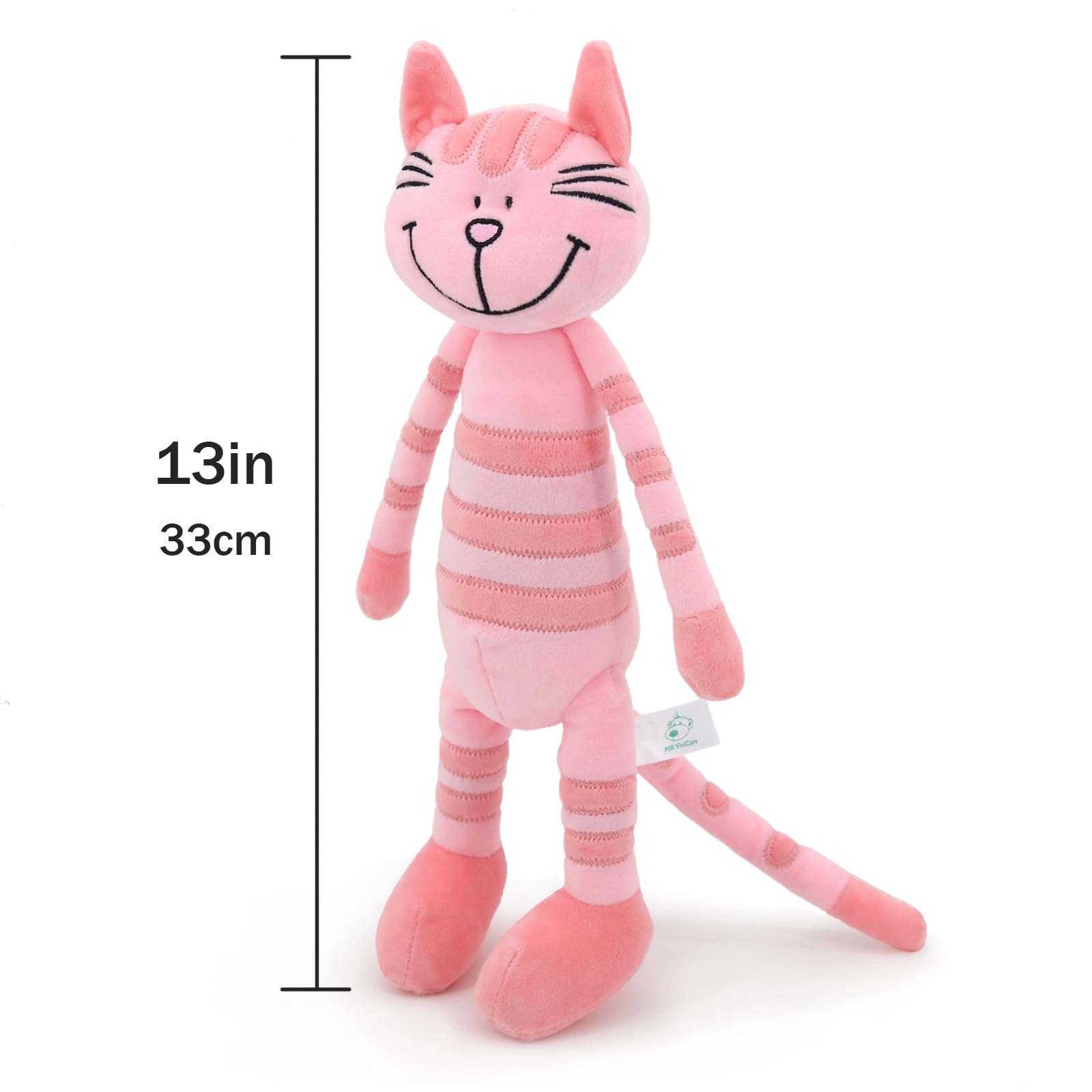 Plüschtier für Katzen, stehend, 33 cm, Rosa, Plüschtier für Mädchen, tolles Geschenk für Kinder, Geburtstag, Babyparty, Weihnachten, maschinenwaschbar