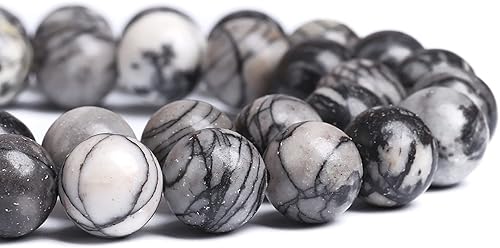 Miniatura 159 de 60 cuentas de ágata de vena de dragón negro de piedra natural de 0.236 in para hacer joyas y pulseras Ágata de vena de dragón negro,Turquesa