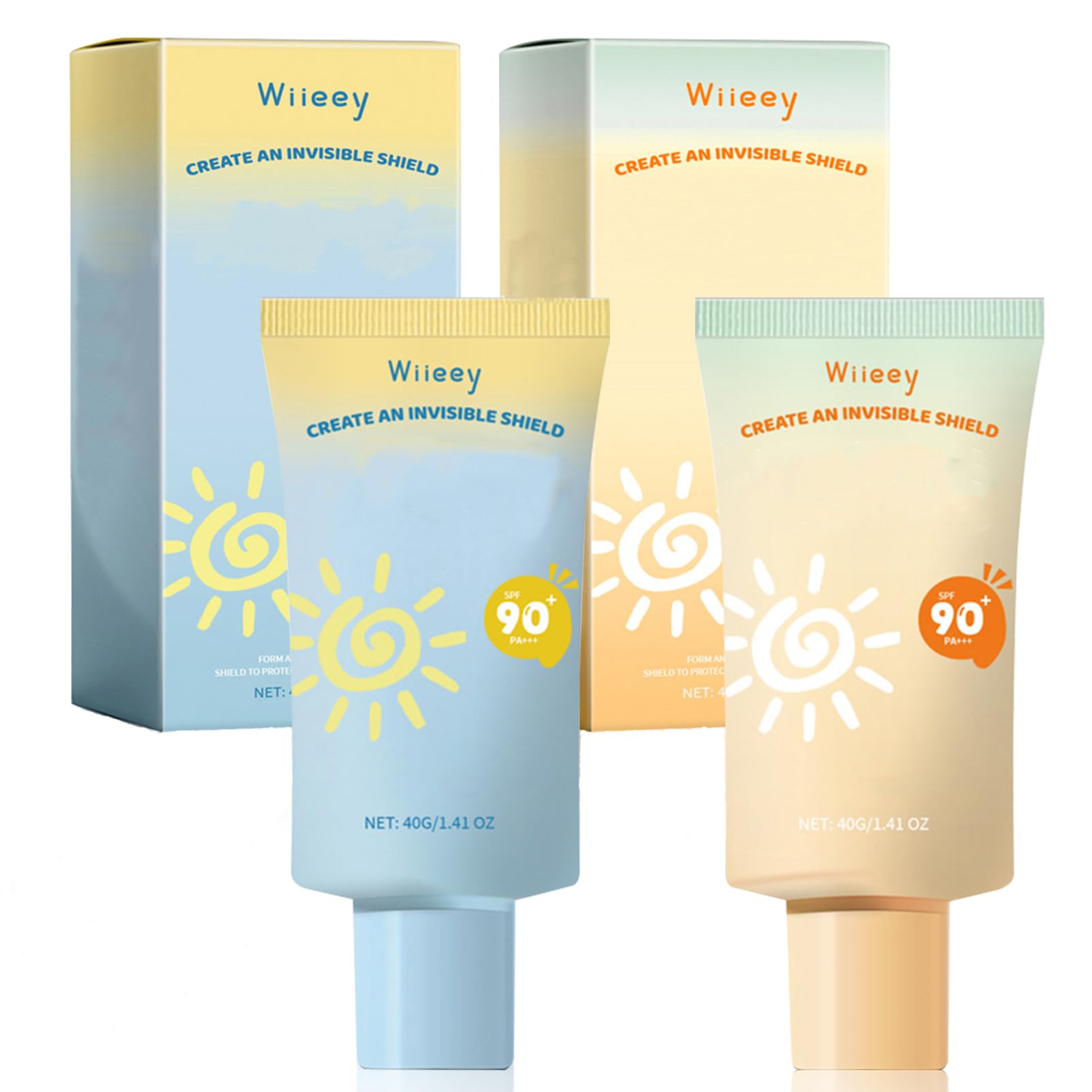 Pack de 2 Crèmes Solaires Enfants SPF 90+ - Haute Protection UV Visage & Corps, Texture Légère Non Grasse - Sans Microplastiques, Idéale Voyage et Sport - 2x40g