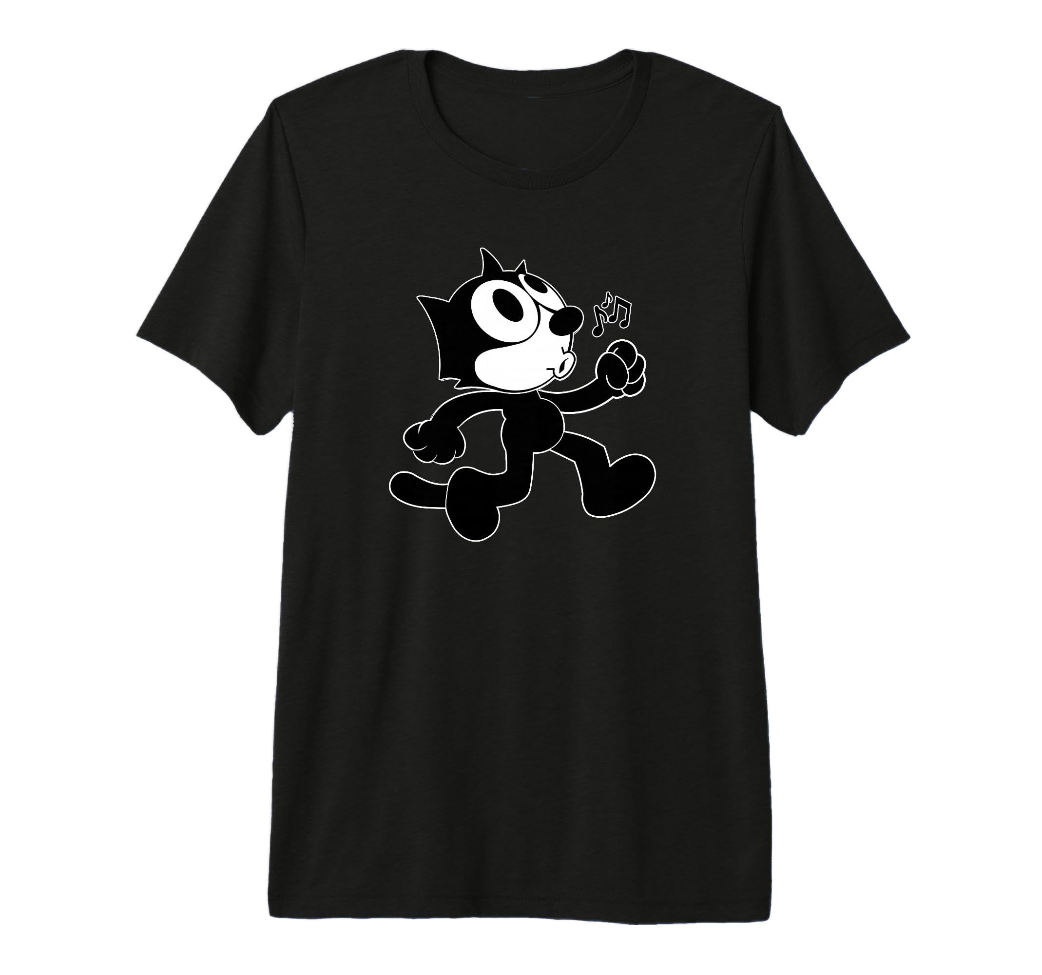 Felix Cartoon Whistling and Walking Music Notes Felix Tee Premium Tri-blend T-Shirt