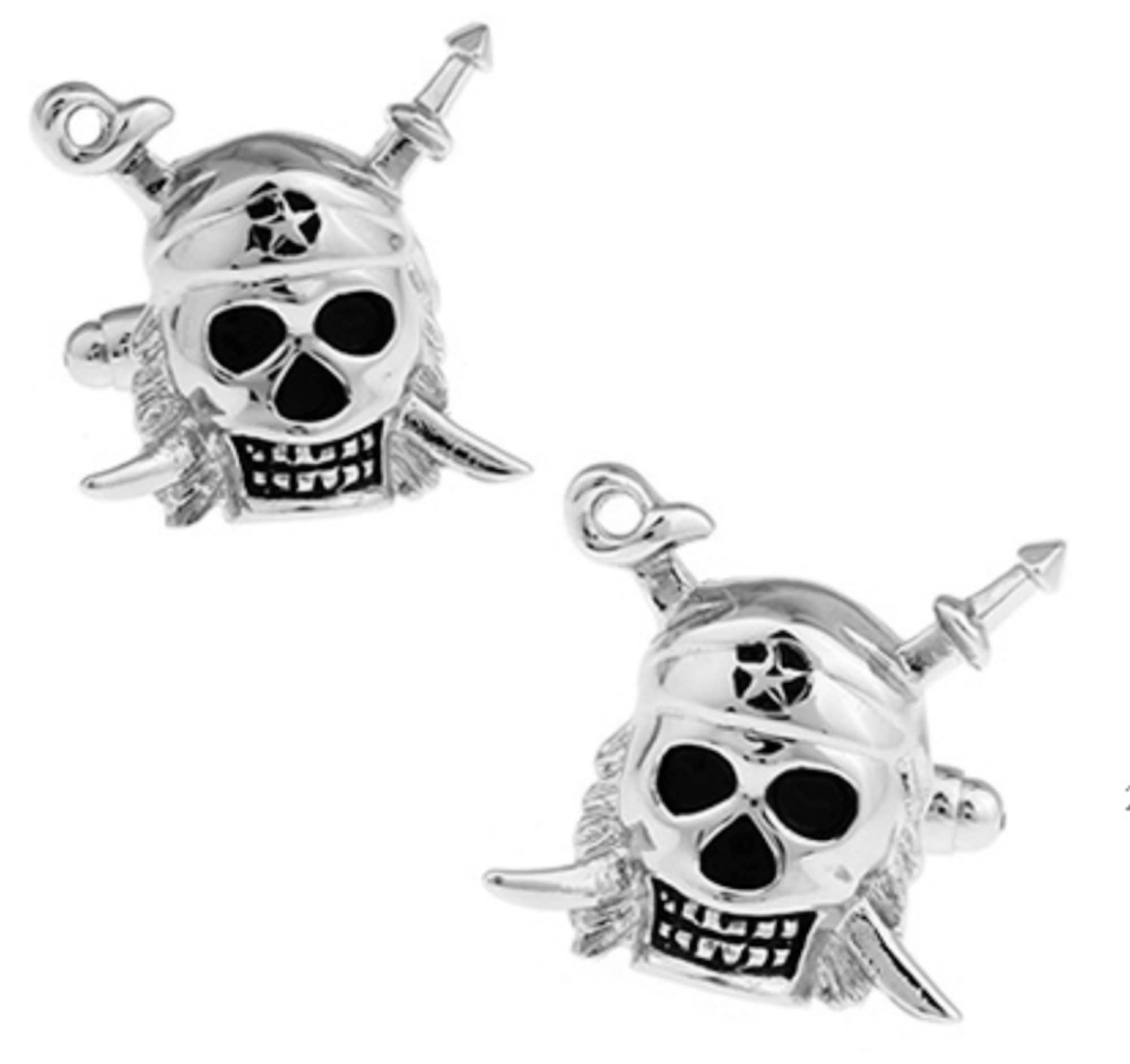 Halloween Tie Clip Edgy Skull Cufflinks Tie Clip Set Gothic