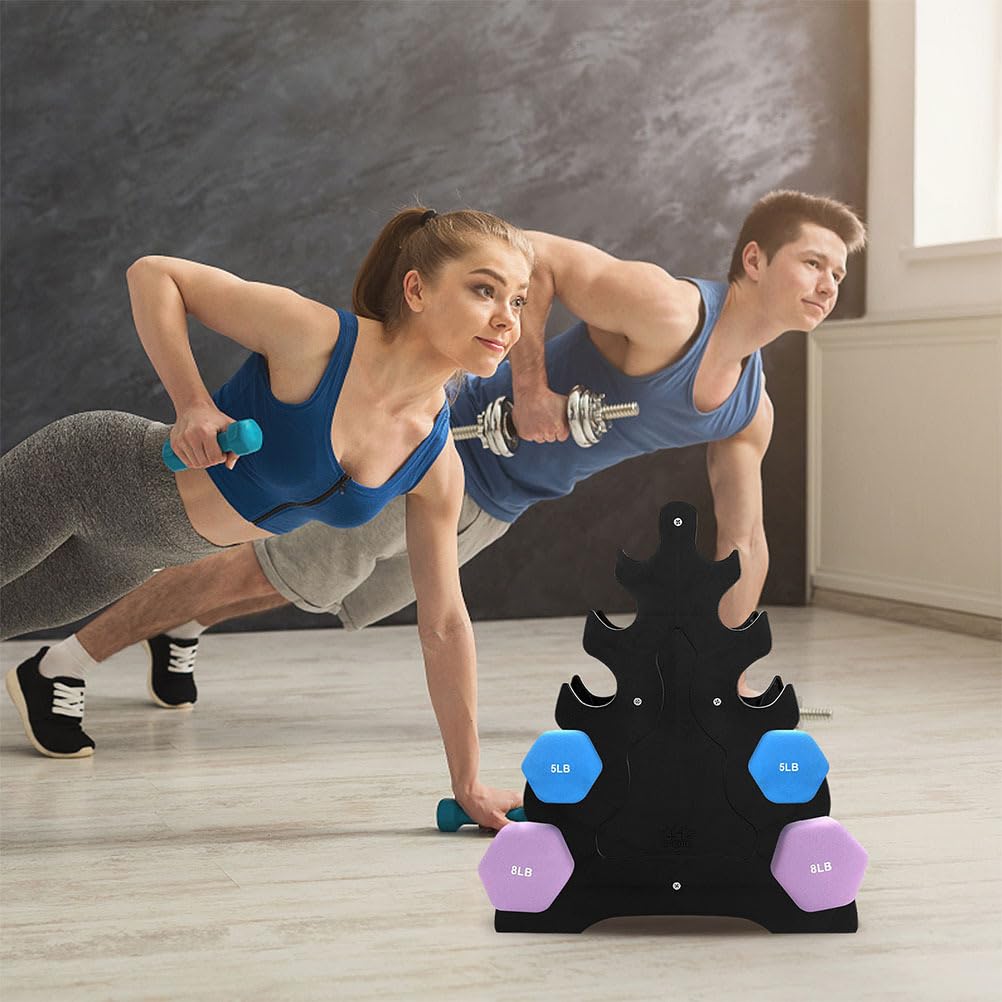 Zerodeko 2 Pezzi Supporto Per Rack Per Manubri Supporto Per Supporto Per Stoccaggio Pesi Supporto Per Pesi A Mano A Più Livelli Staffa Da Pavimento Per Pesi Fitness Per Organizzazione Di