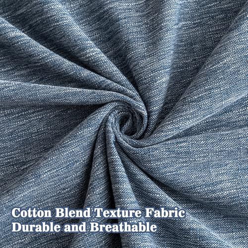 Image of MYSKY HOME Dusty Blue Blackout Curtains 84 inches Long Pinch Pleated Curtains for Living Room Bedroom 100% Room Darkening Black Out Window Drapes with Hooks Back Tab, 40 inch Wide per Panel, 2 Pieces