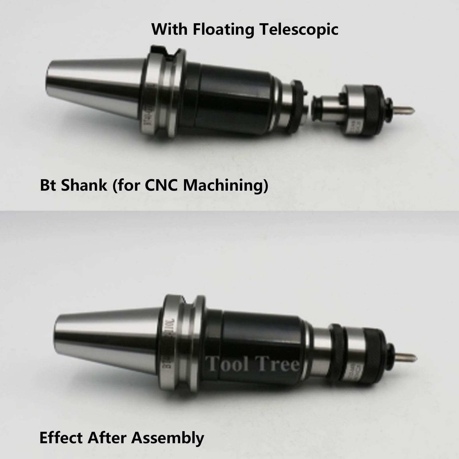 Hyuduo Playing Portabrocas Telescópico de Alta Precisión para Centro de Mecanizado CNC, Acero Rápido con Protección contra Sobrecarga, Ideal para Aplicaciones de Roscado M5-M30