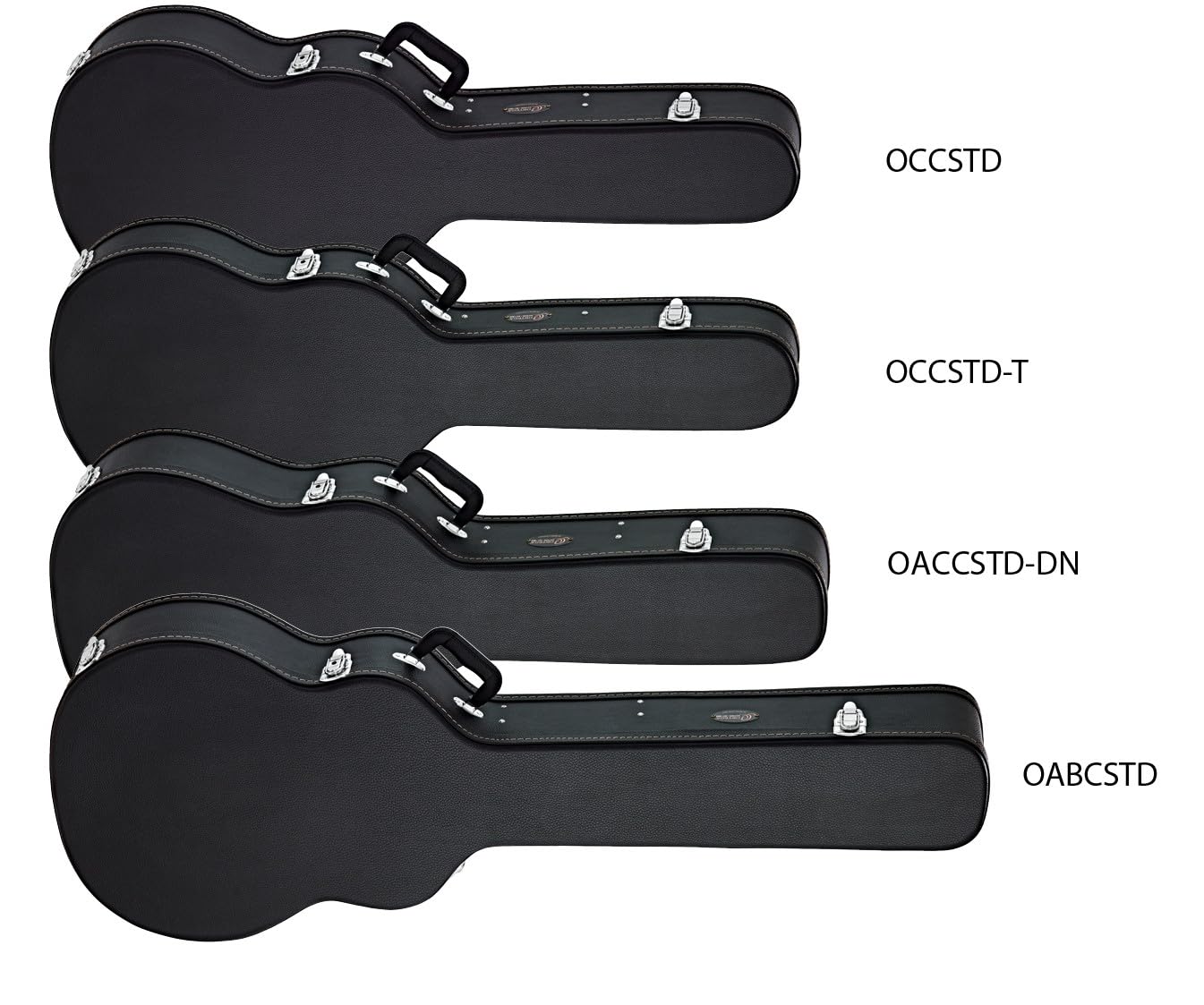 Ortega Guitars Hardcase Economy pour Guitare - Etui pour Guitare Classique - Hauteur 103 cm - Vinyle, Noir (OCCSTD)