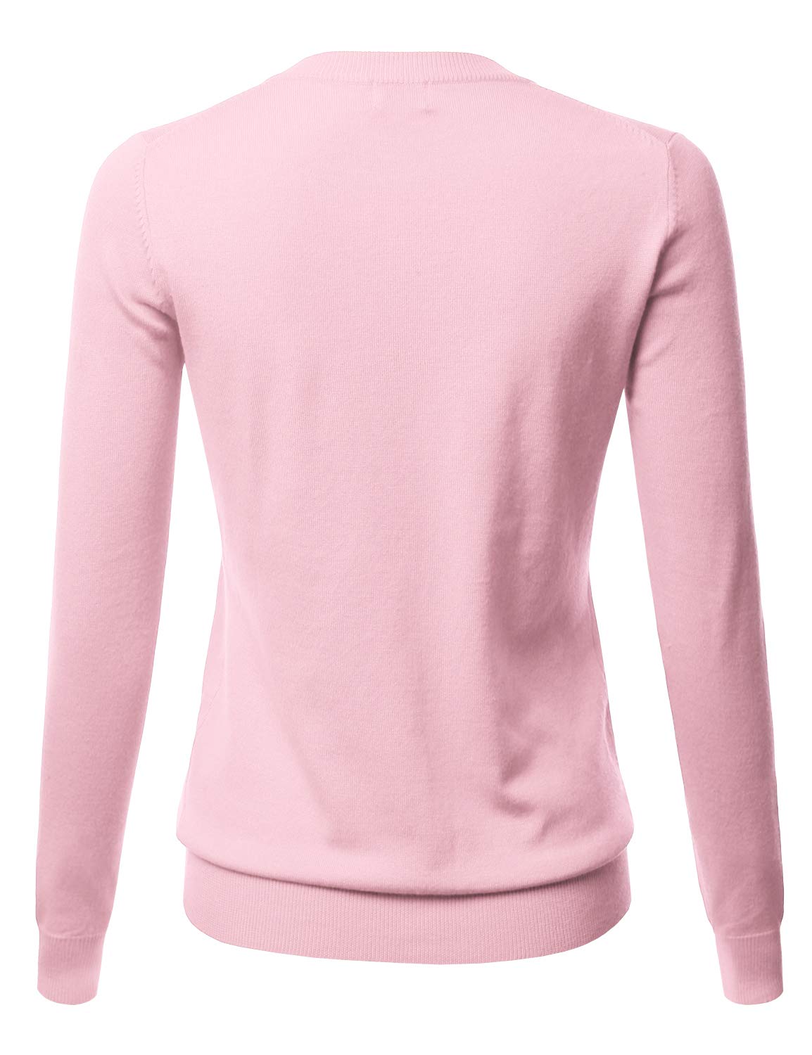 LALABEE Women's Crew Neck Gem Button Long Sleeve Soft Knit Cardigan Sweater