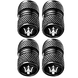 Tire Valve Stem Caps Air Cover for Maserati Quattroporte, Ghibli, Levante All Models Stem Cap Universal Wheel stem caps for Cars, SUV, Truck, Motorcycles Car Accessories 4pcs