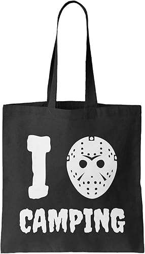 Miniatura 9 de Camp Crystal Lake Scenery - Bolsa reutilizable de comestibles de Jason Mask (negro)