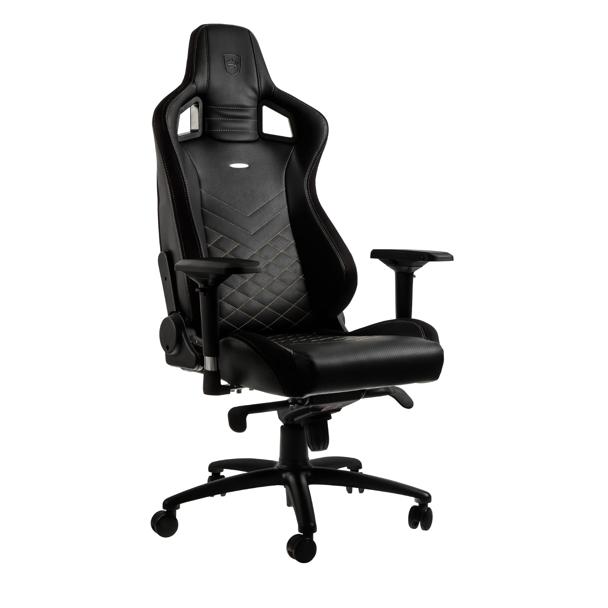 noblechairs Epic Chaise de Gaming - Chaise de Bureau - Cuir Synthétique PU - Noir/Or